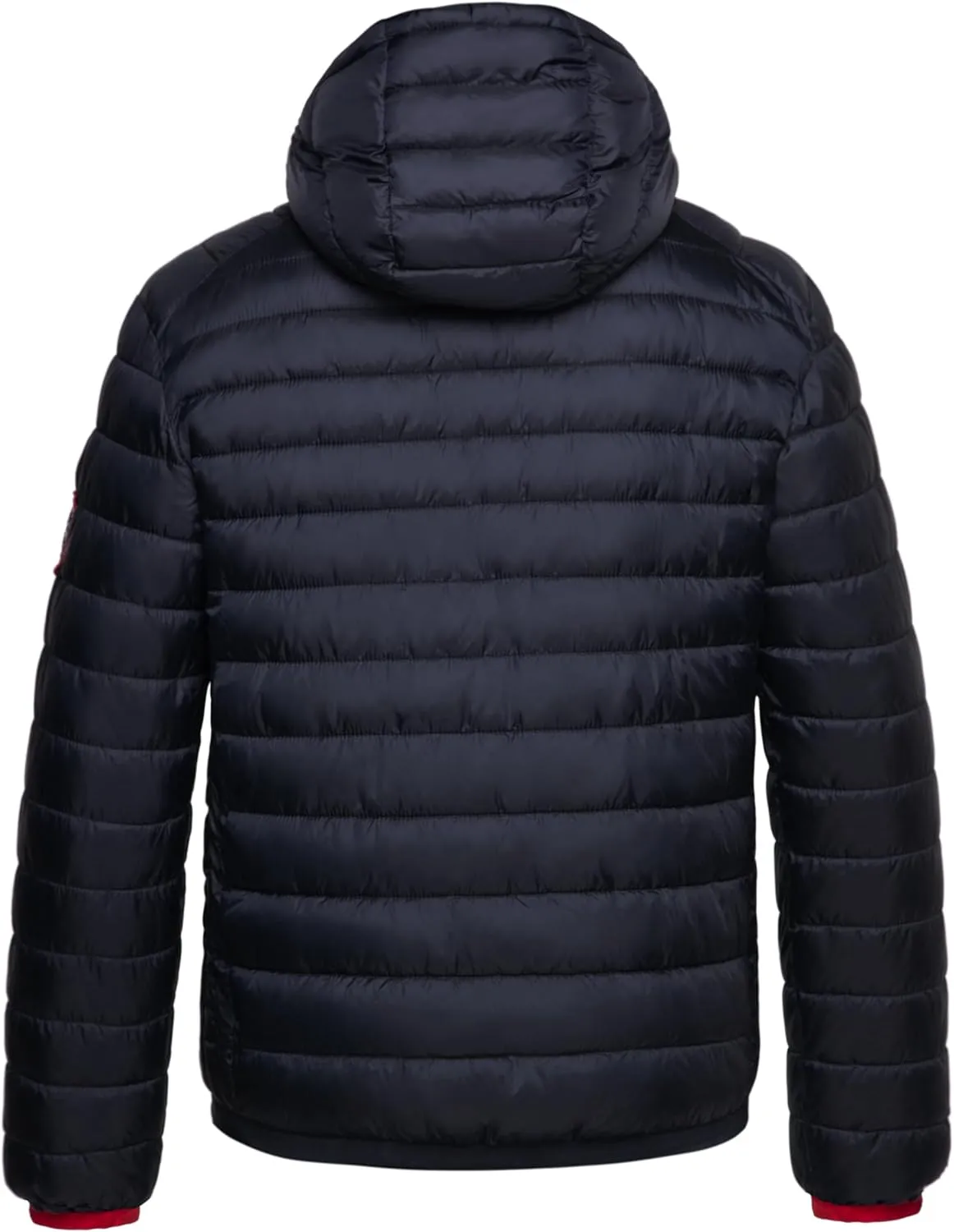 Rokka&Rolla Men's Lightweight Puffer Jacket Water-Resistant Hooded Winter Coat