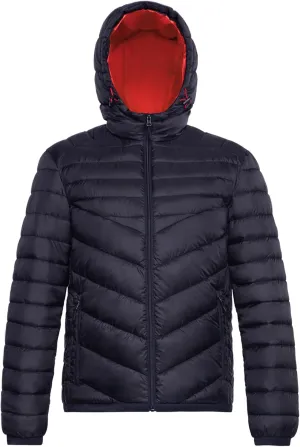 Rokka&Rolla Men's Lightweight Puffer Jacket Water-Resistant Hooded Winter Coat