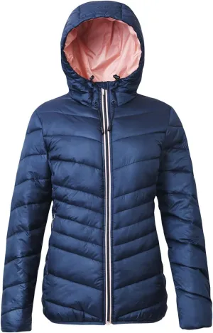 Rokka&Rolla Women's Lightweight Puffer Jacket Water-Resistant Hooded Winter Coat