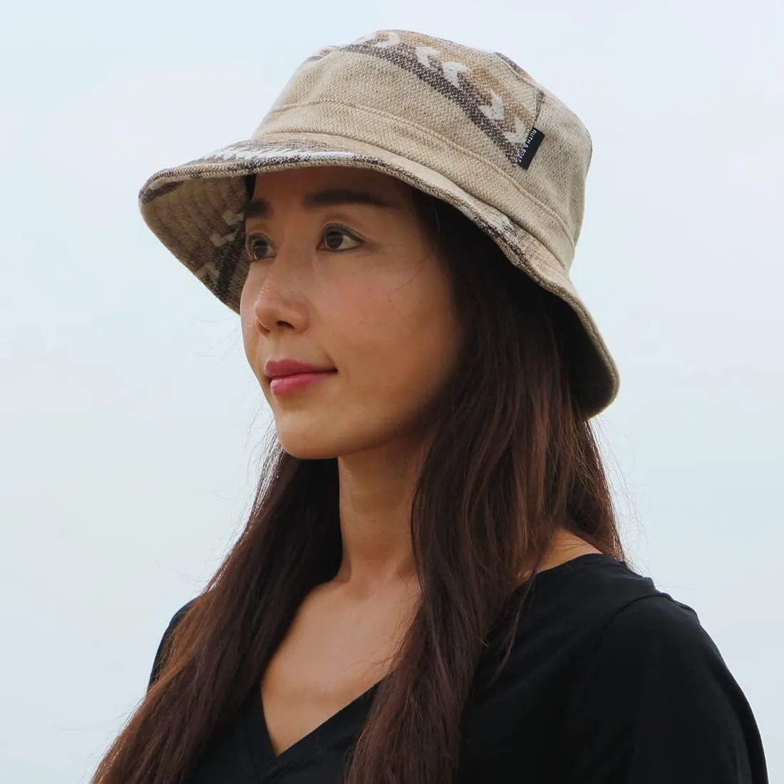 Ruth&Boaz Unisex Outdoor Wool Blend Bucket Hat Ethnic Inca Pattern