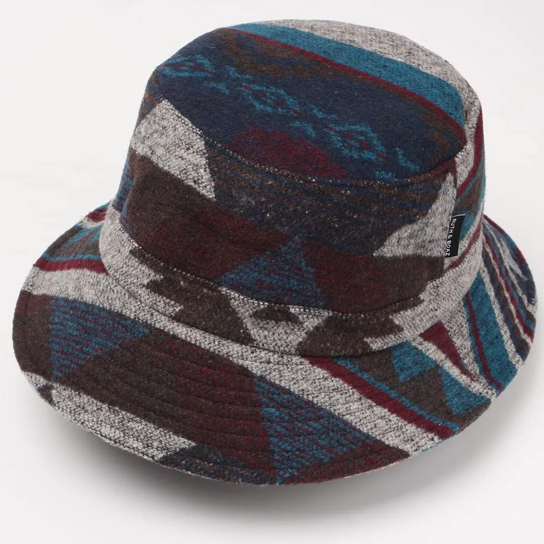 Ruth&Boaz Unisex Outdoor Wool Blend Bucket Hat Ethnic Inca Pattern