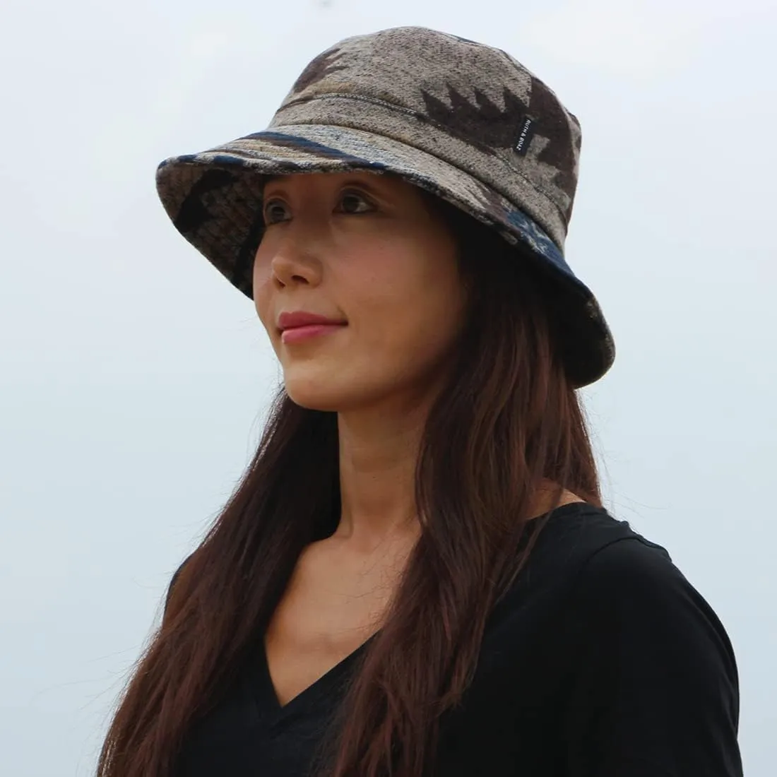 Ruth&Boaz Unisex Outdoor Wool Blend Bucket Hat Ethnic Inca Pattern