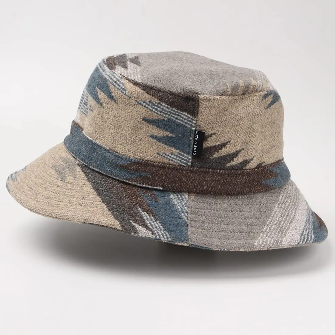 Ruth&Boaz Unisex Outdoor Wool Blend Bucket Hat Ethnic Inca Pattern