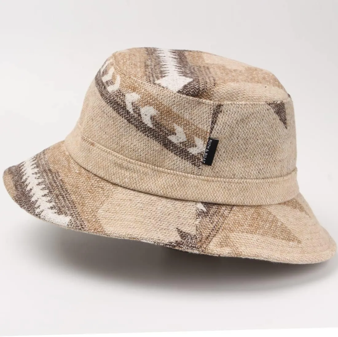 Ruth&Boaz Unisex Outdoor Wool Blend Bucket Hat Ethnic Inca Pattern