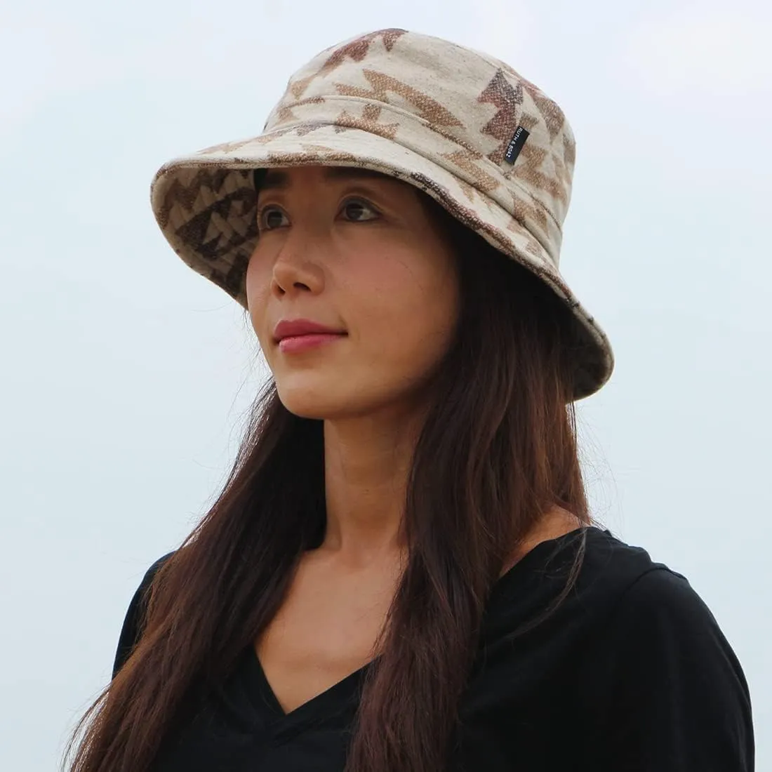 Ruth&Boaz Unisex Outdoor Wool Blend Bucket Hat Ethnic Inca Pattern