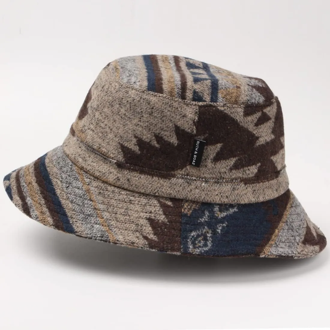Ruth&Boaz Unisex Outdoor Wool Blend Bucket Hat Ethnic Inca Pattern
