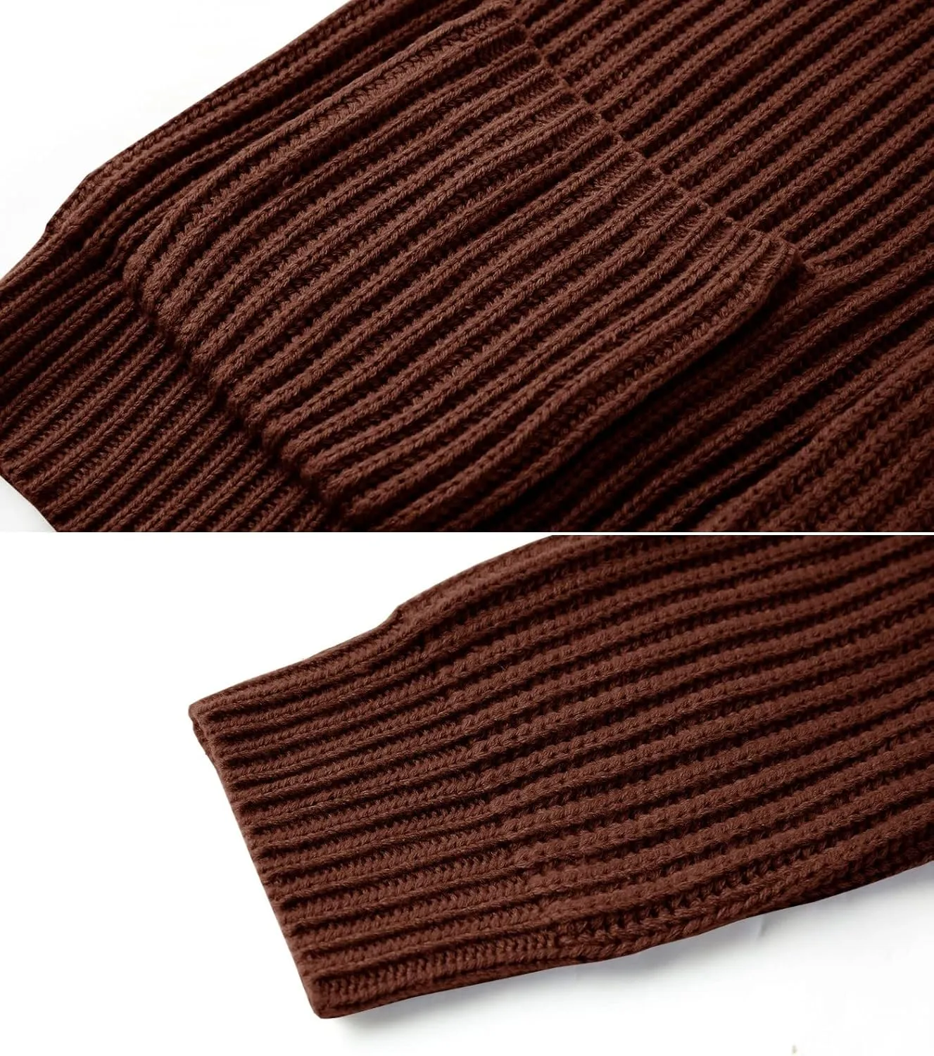 Ryannology Mens Shawl Neck Cardigan Sweater Cable Knit Zip Up Closure with Pockets Winter Sweaters Outerwear