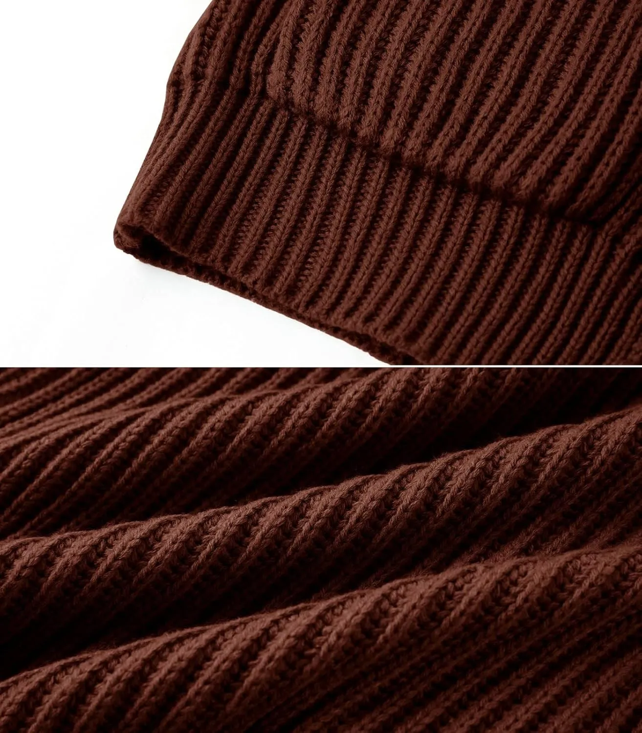 Ryannology Mens Shawl Neck Cardigan Sweater Cable Knit Zip Up Closure with Pockets Winter Sweaters Outerwear