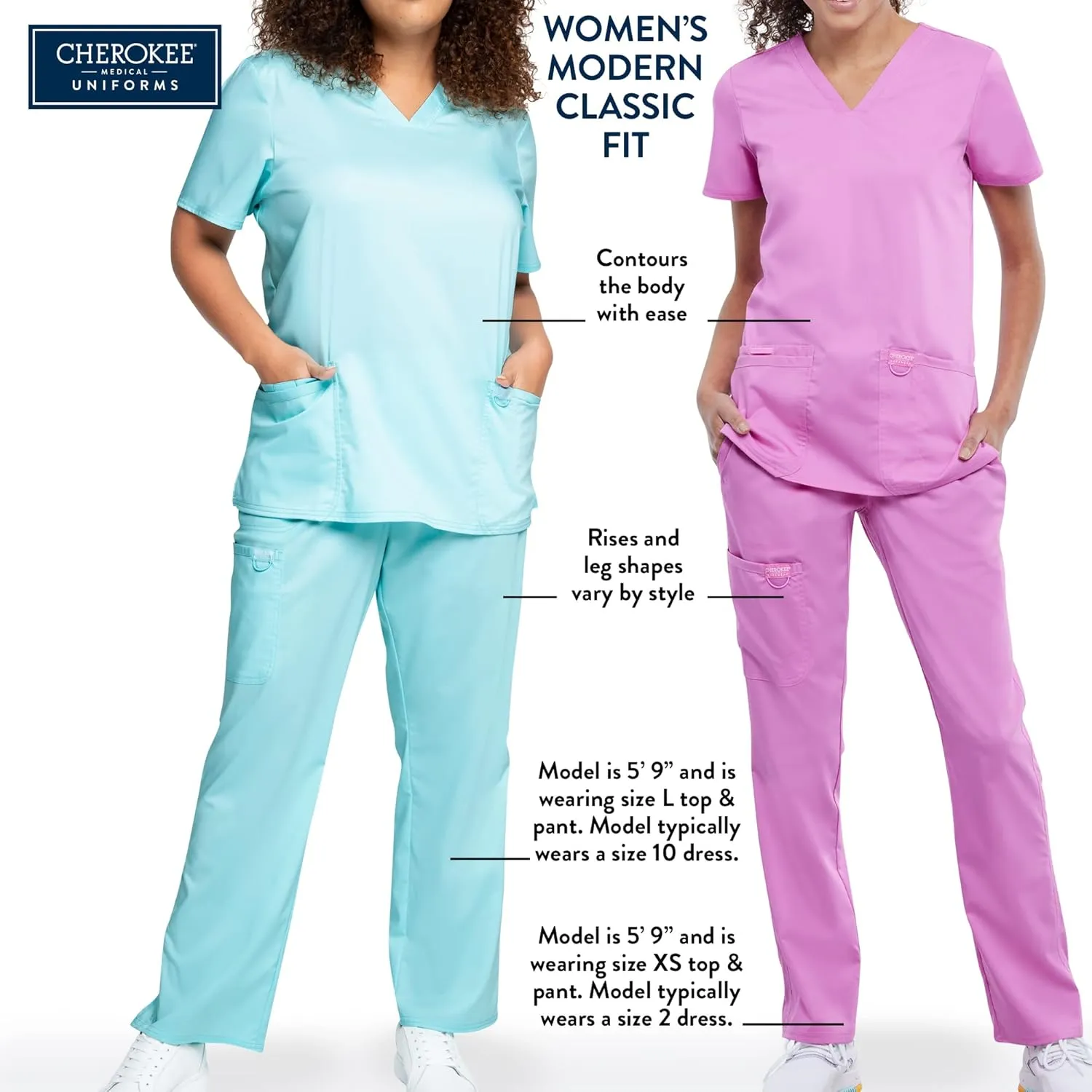 Scrub Pants for Women Workwear Originals Drawstring Waist with Flare Leg 4101