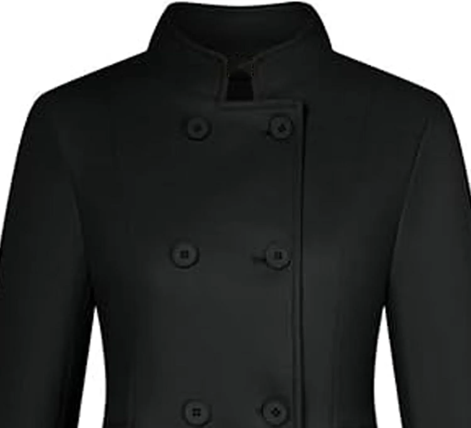 SEMATOMALA Women's Winter Wool Blend Swing Dress Coat Stand Collar Double Breasted Trench Coat A Line Pea Coat