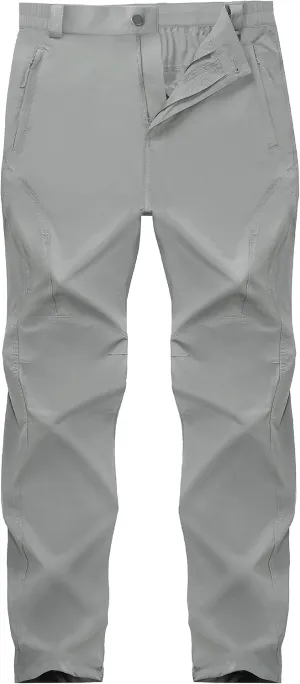 SEVEGO 30"/32"/34"/36" Inseam Men's Tall Hiking Pants Quick Dry Outdoor Waterproof Fishing Cargo Pants with Belt 5 Pockets