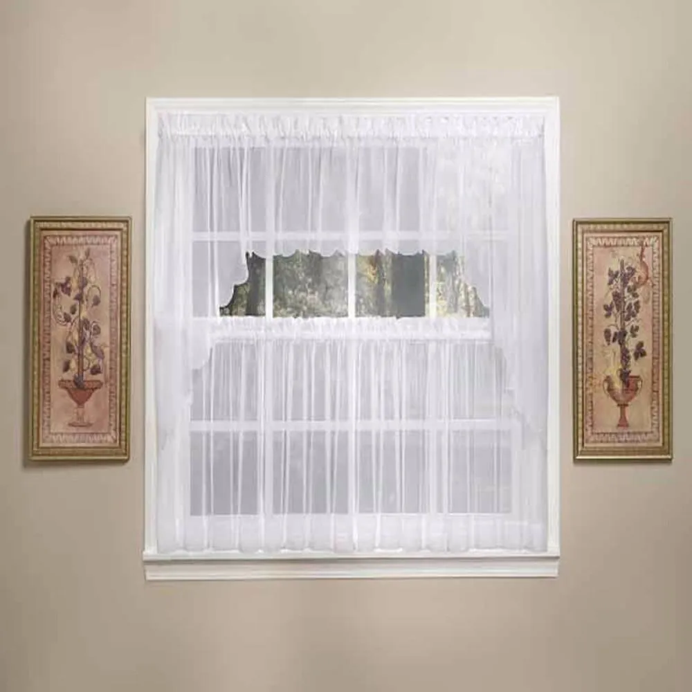 Sheer Voile Tier, Valance & Swag Pair