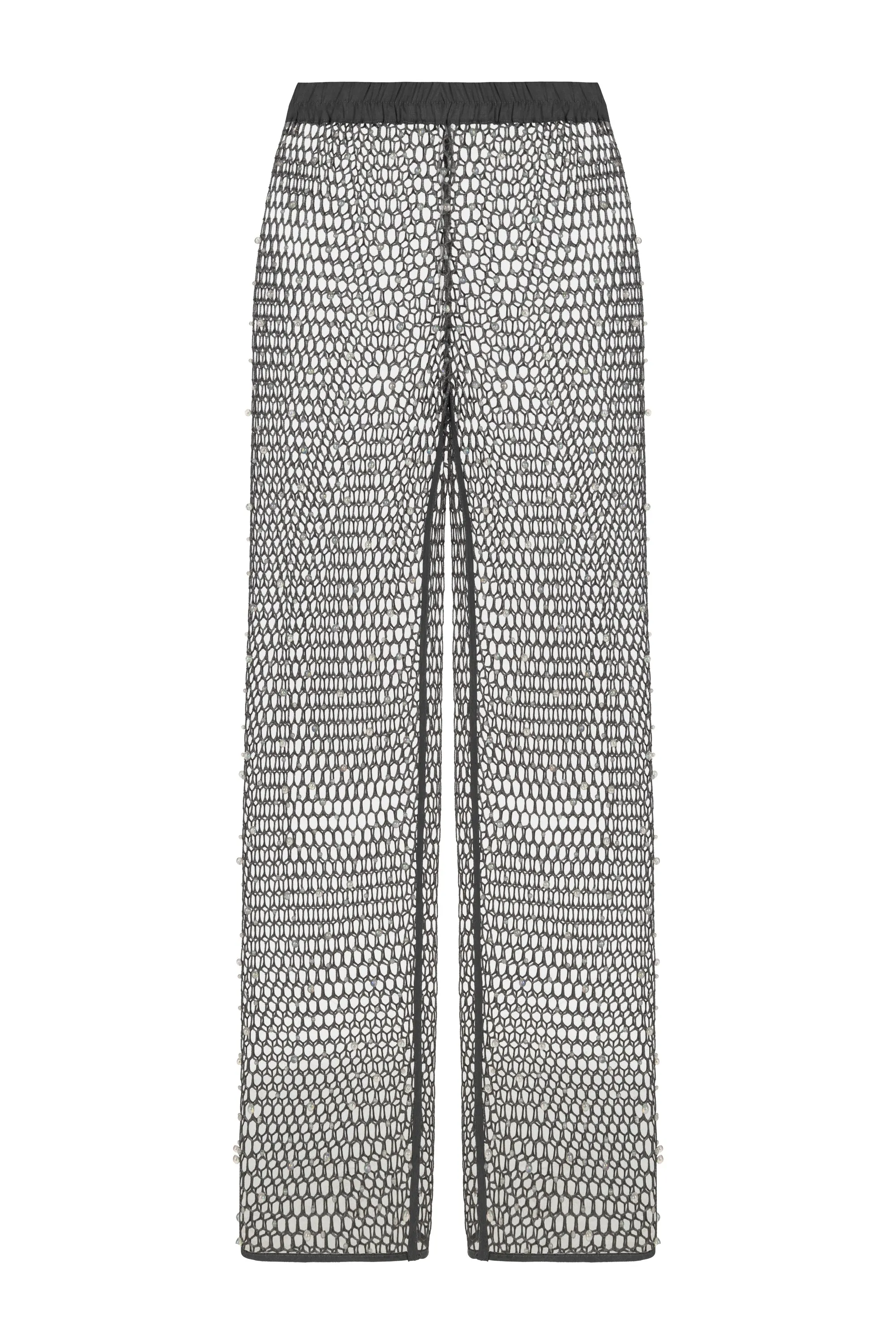 Shimmering Threaded Mesh Pants (Final Sale)