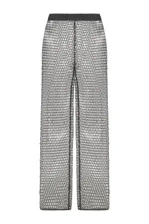 Shimmering Threaded Mesh Pants (Final Sale)