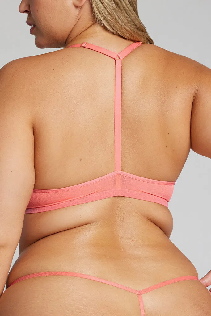 Sieve Racerback Bra in Coral