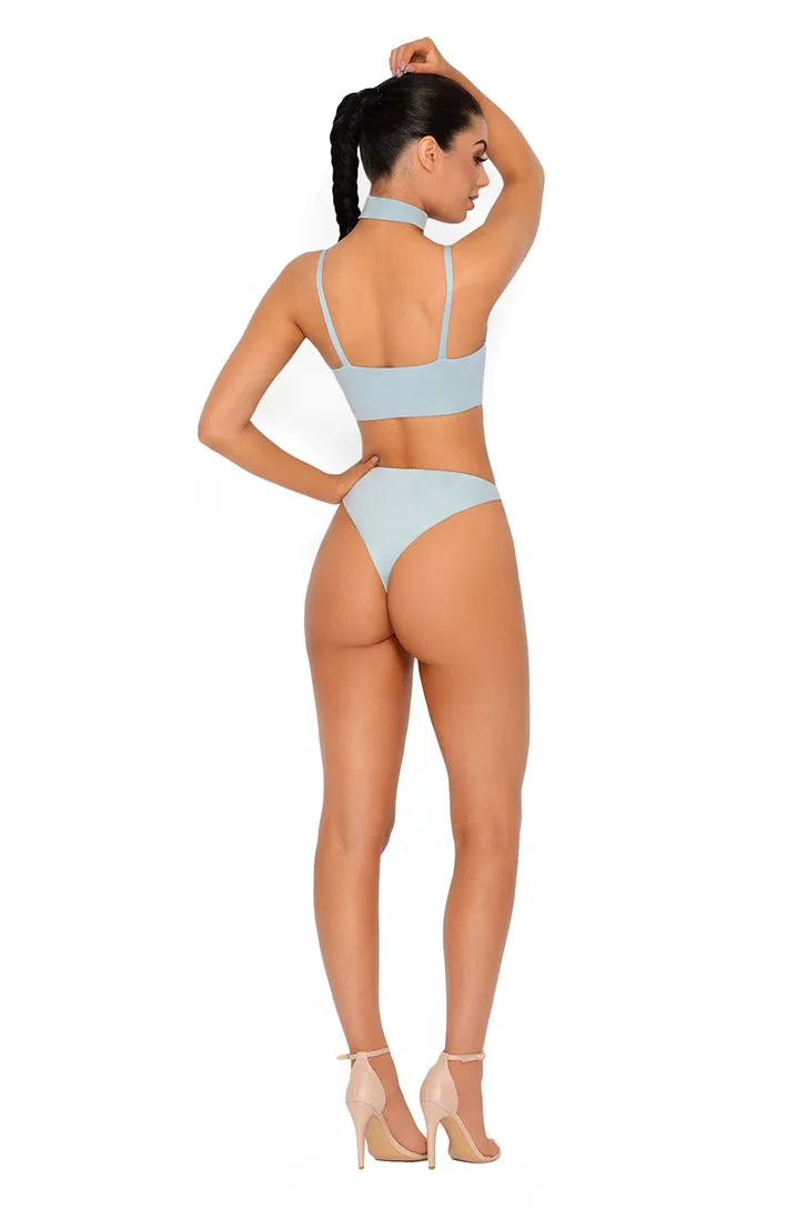 Sleek Like Me Brazilian Bikini Bottoms in Opal Blue