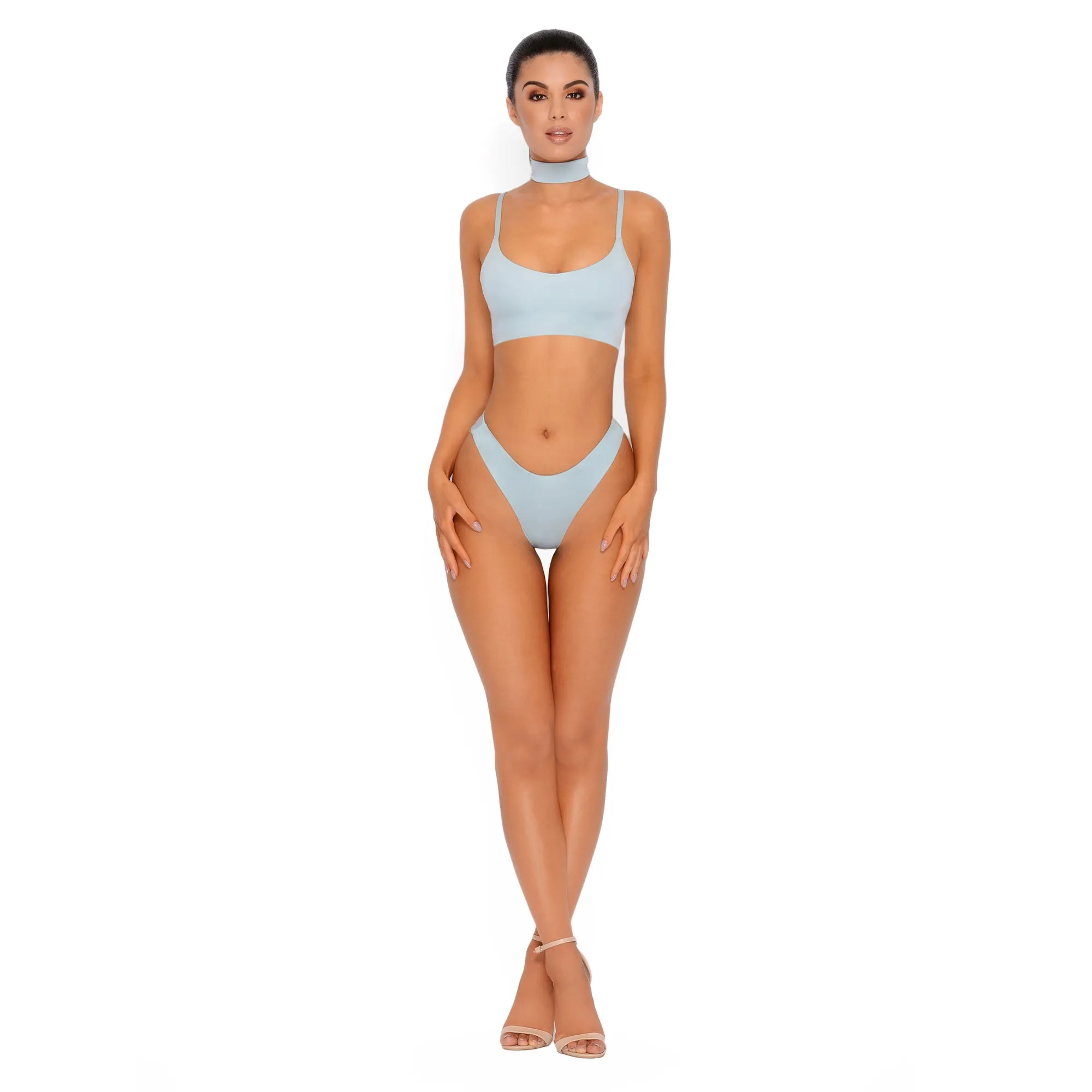 Sleek Like Me Brazilian Bikini Bottoms in Opal Blue