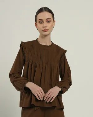 Sleek Peplum Duo Nutshell Top (Without Bottoms)