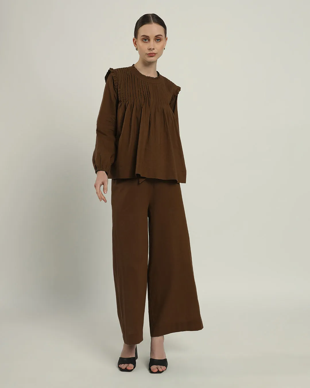 Sleek Peplum Duo Nutshell Top (Without Bottoms)
