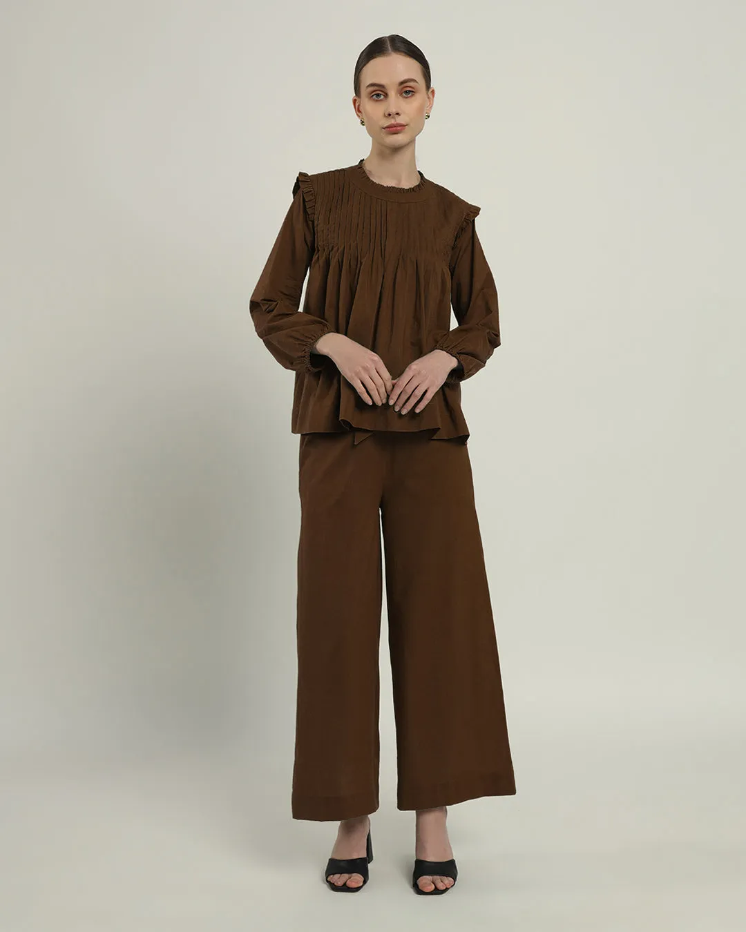 Sleek Peplum Duo Nutshell Top (Without Bottoms)