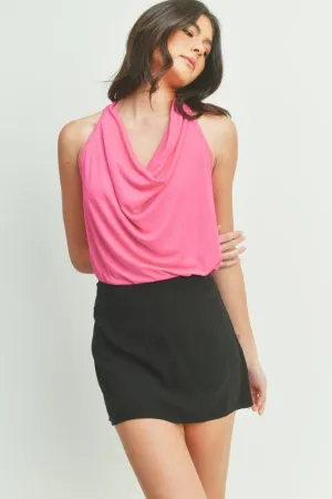 Soft As Satin Cowl Neck Tank