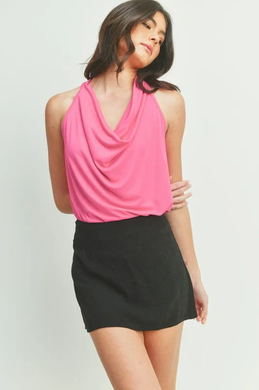 Soft As Satin Cowl Neck Tank