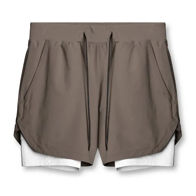 Summer Quick-Dry Double-Layer Gym Shorts for Men