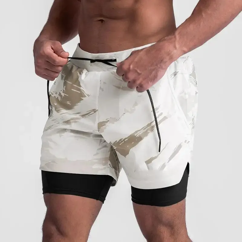 Summer Quick-Dry Double-Layer Gym Shorts for Men