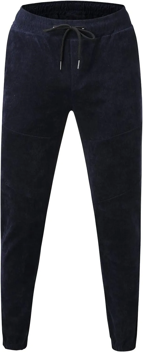SUWBMHWE Men Joggers Pants, Mens Casual Harlan Pants Lace-up Track Cuff Solid Color Workout Pants with Pocket