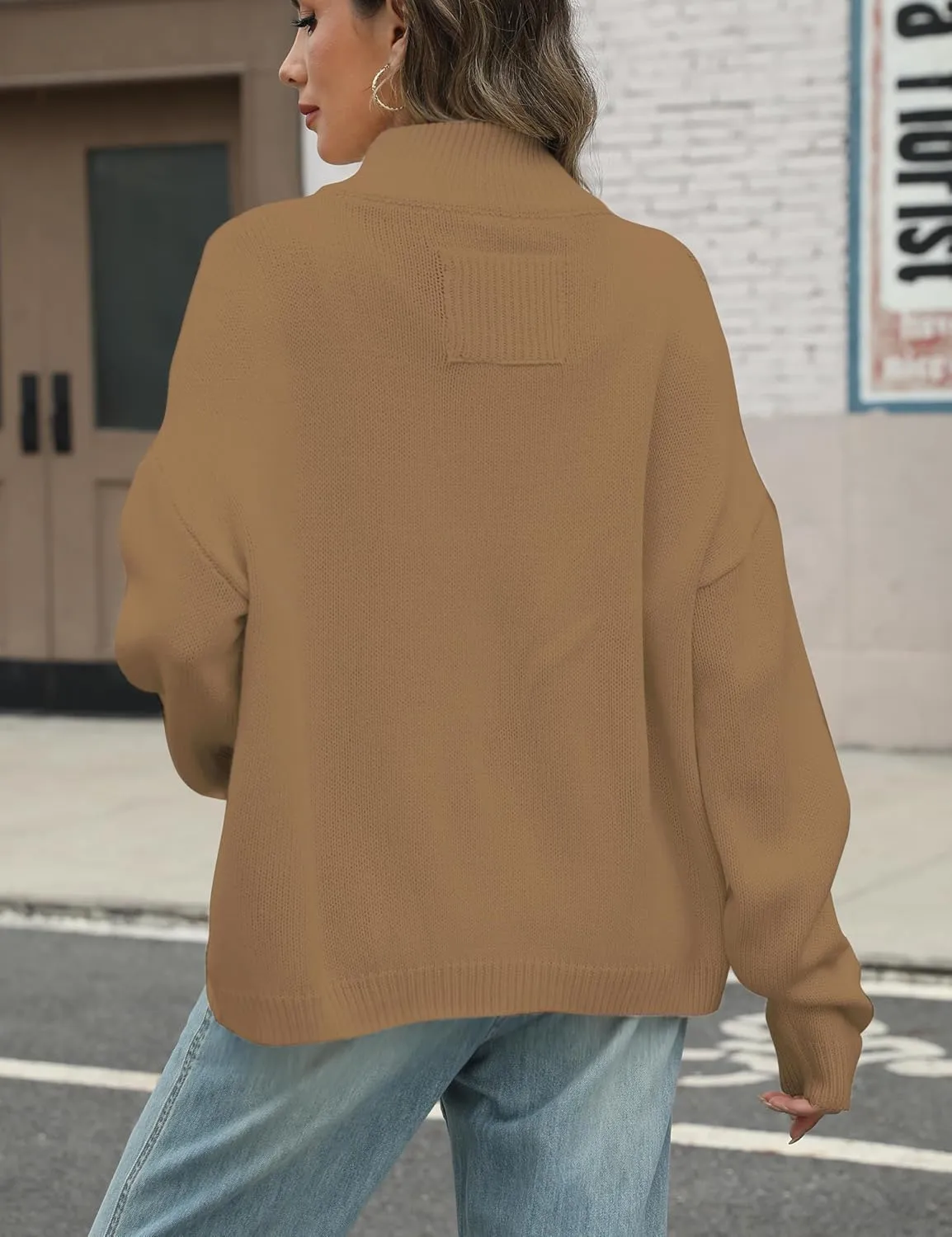 Sweater Cardigan Women Long Sleeve Fall Button Down Knit Tops Casual Loose Outerwear Coats