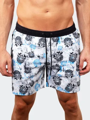 Swim Lion Monogram White