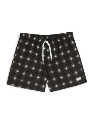 Swim Trunk - Onyx Digi Plaid