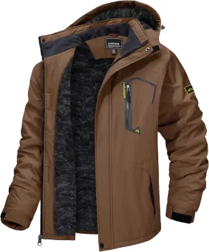 TACVASEN Men's Winter Skiing Jackets Water Resistant Fleece Coats Insulated Thermal Snowboard Jacket Parka Raincoat with Hood