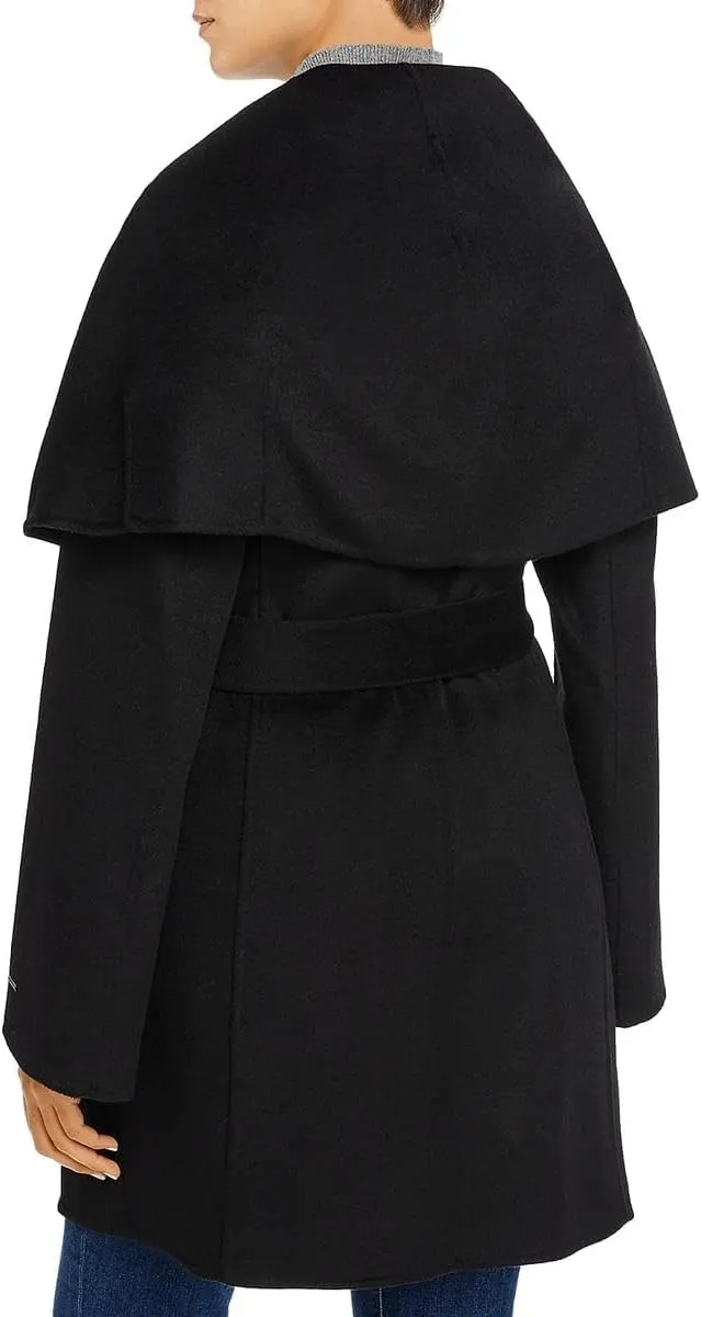 TAHARI Womens Marilyn Wool Blend Winter Wrap Coat