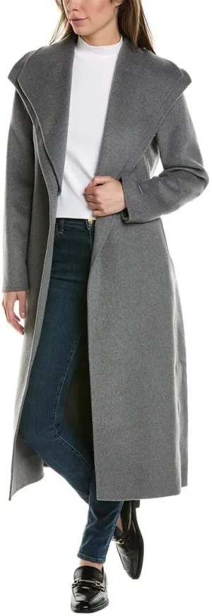 Tahari Women's Peacoat Wool Blend Double Face Winter Trench Coat