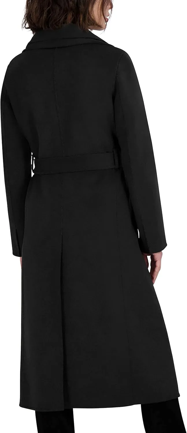 Tahari Women's Peacoat Wool Blend Double Face Winter Trench Coat