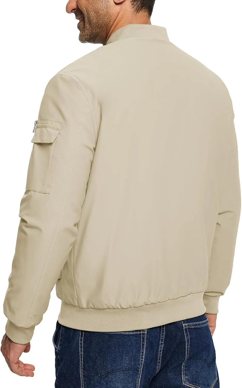 TBMPOY Men's Bomber Jacket Lightweight Winter Windbreaker Zip Up Padded Softshell Windproof Water-Resistant Casual Fall Coat