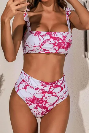 Tie Dye Playful High Waisted Bikini