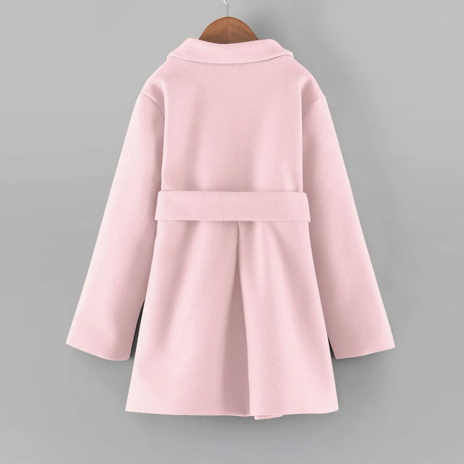 Toddler Baby Girls Classic Wool Blend Coat Winter Double Breasted Trench Coat Outwear Pea Coat Jacket