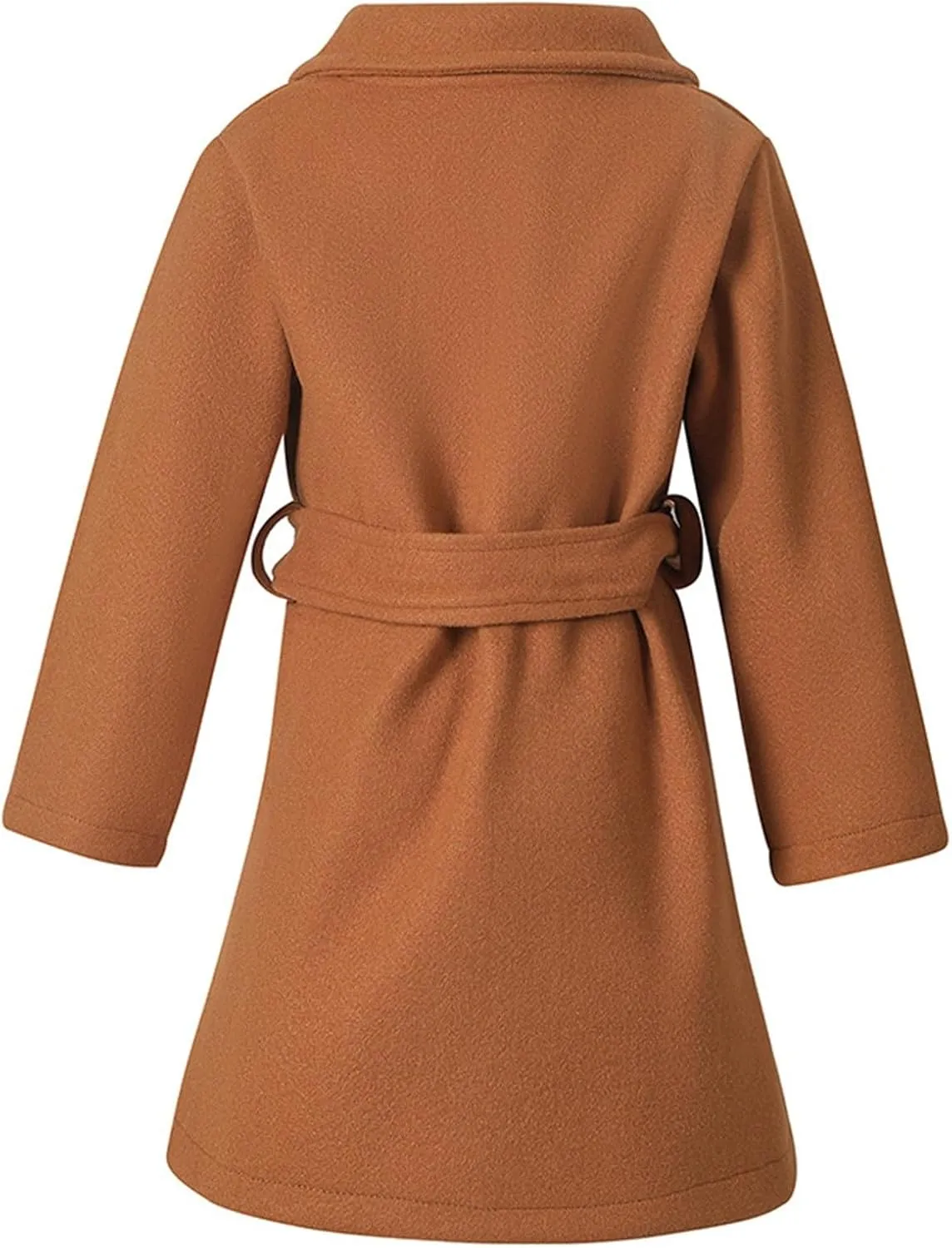 Toddler Kids Classic Wool Blend Coat Girls Dress Coat Winter Trench Coat Outwear Long Peacoat Outerwear with Belt