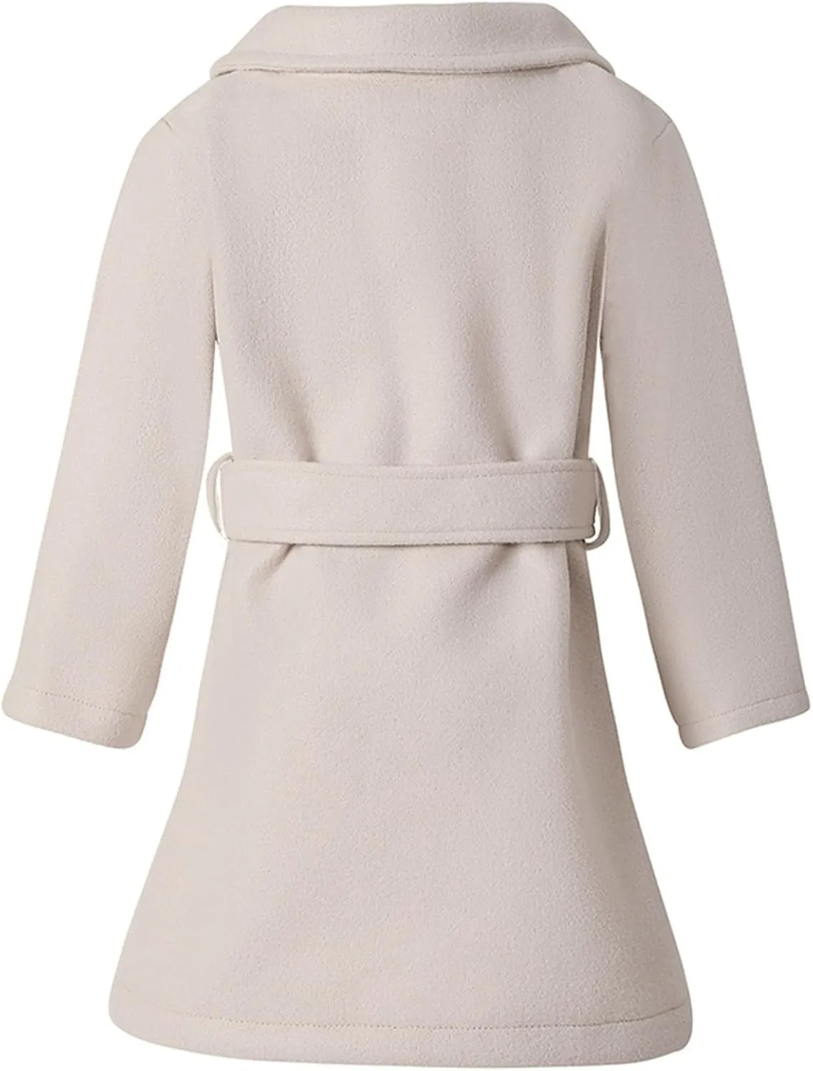 Toddler Kids Classic Wool Blend Coat Girls Dress Coat Winter Trench Coat Outwear Long Peacoat Outerwear with Belt