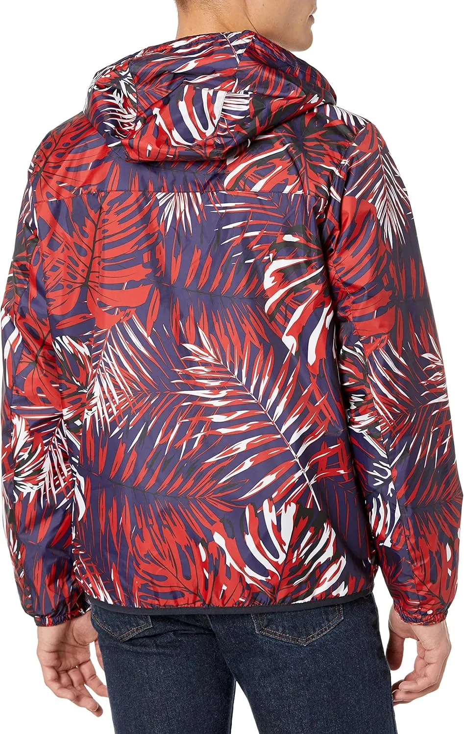 Tommy Hilfiger Men's Lightweight Active Water Resistant Hooded Rain Jacket