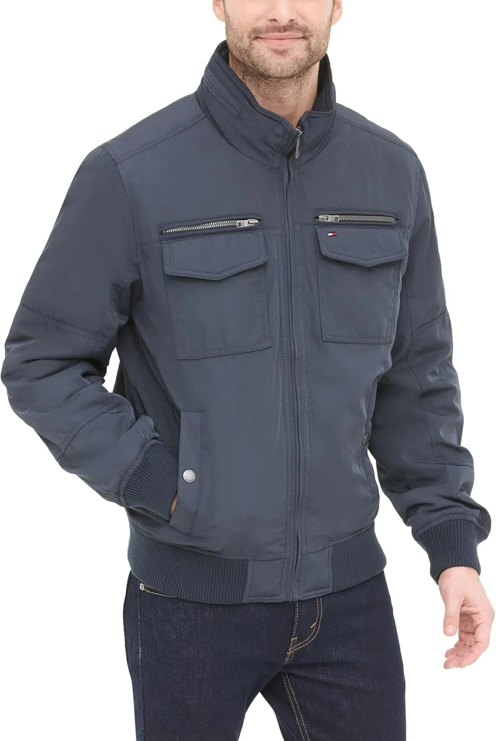 Tommy Hilfiger Men's Water Resistant Performance Bomber Jacket (Standard and Big & Tall)