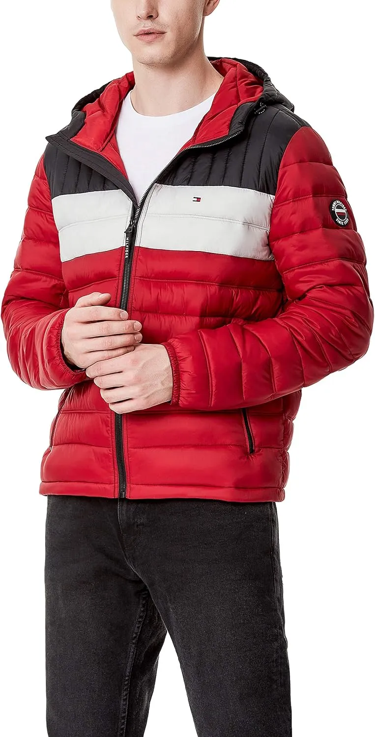 Tommy Hilfiger Men's Water Resistant Ultra Loft Filled Hooded Puffer Jacket