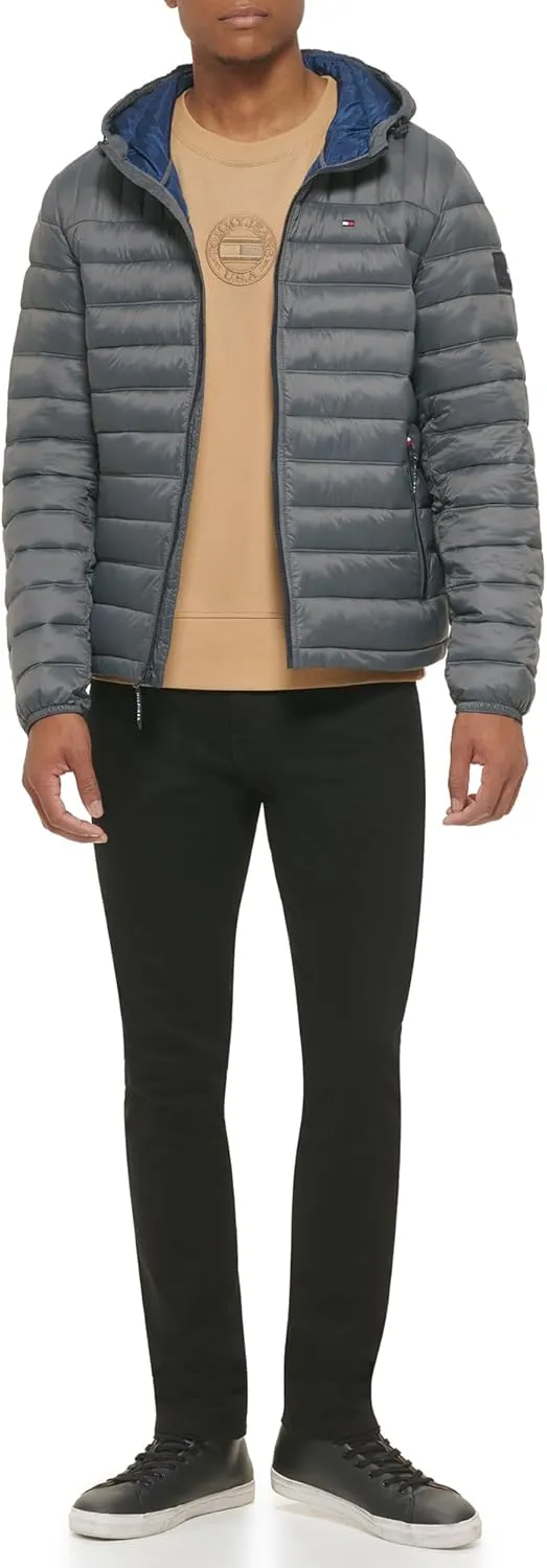Tommy Hilfiger Men's Water Resistant Ultra Loft Filled Hooded Puffer Jacket