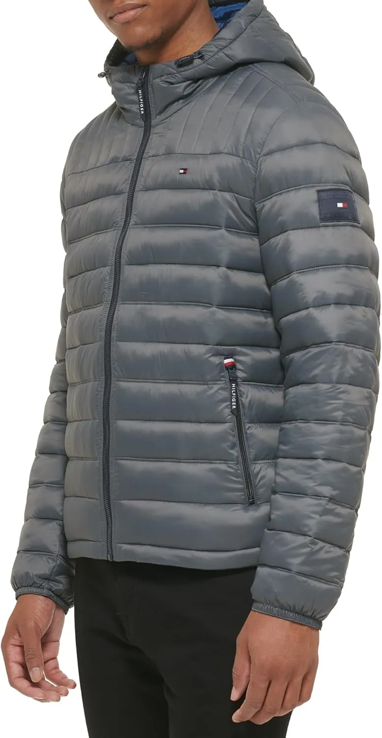 Tommy Hilfiger Men's Water Resistant Ultra Loft Filled Hooded Puffer Jacket