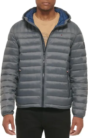 Tommy Hilfiger Men's Water Resistant Ultra Loft Filled Hooded Puffer Jacket