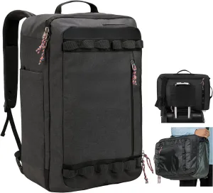 Travel Backpack Flight Approved Carry On Backpack Water Resistant Weekender Bag (Grey)