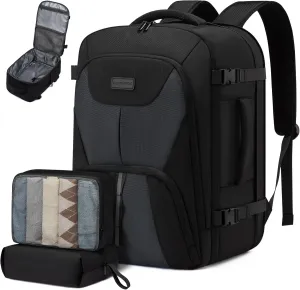 Travel Carry on Backpack for Men Women,Expandable 40L Extra Large Travel Laptop Backpack for Men,Water Resistant Durable TSA Airline Approved Business College Carry on Bag Fits 17 Inch Computer,3 Pcs