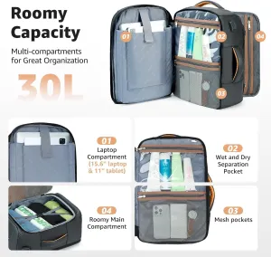 Travel Laptop Backpack Water Resistant Carry on Backpack with USB Charging Port